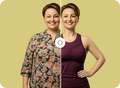 Before and after transformation comparison 1